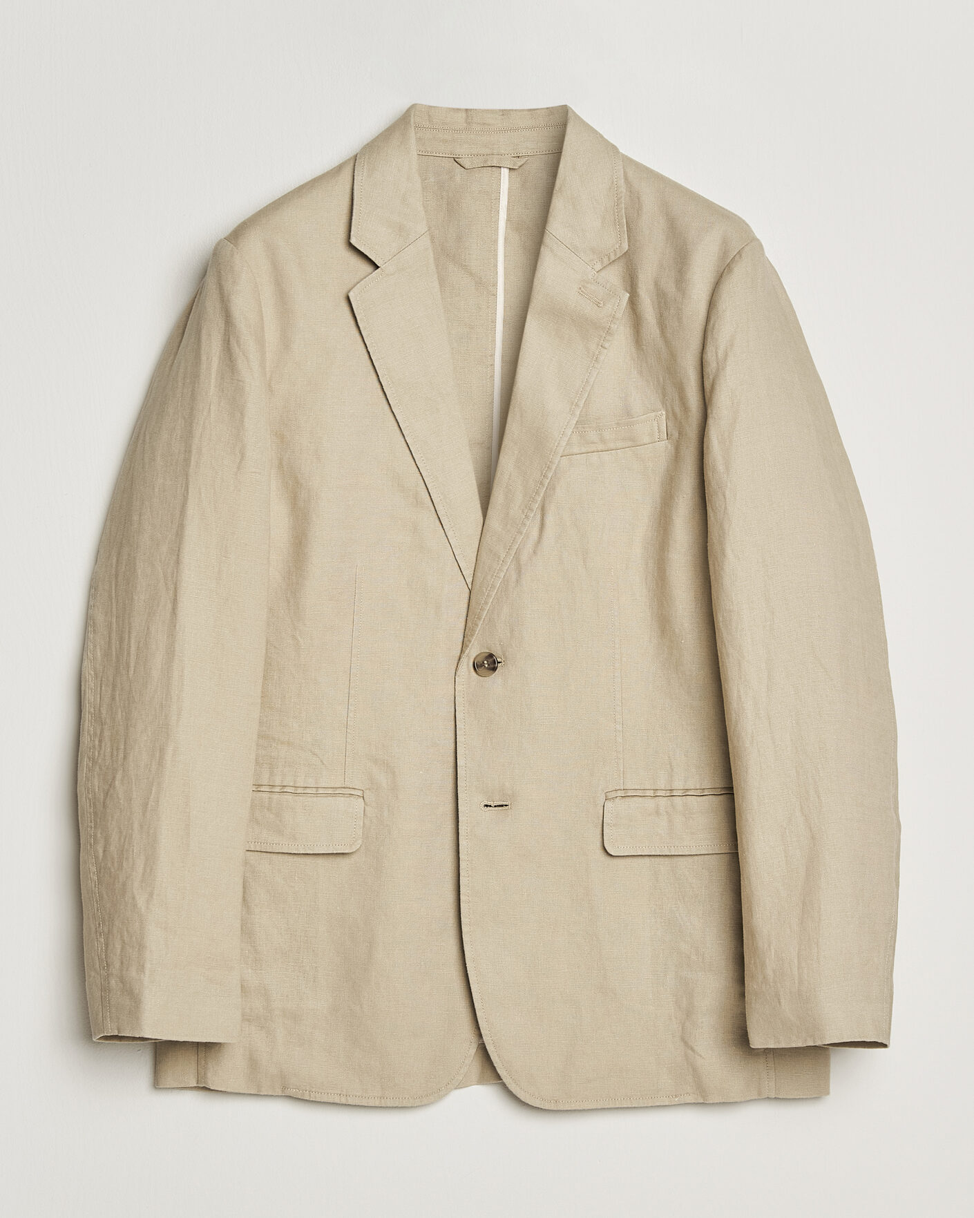 Uomini | Blazers | GANT | Garment Dyed Linen Blazer Oat Beige