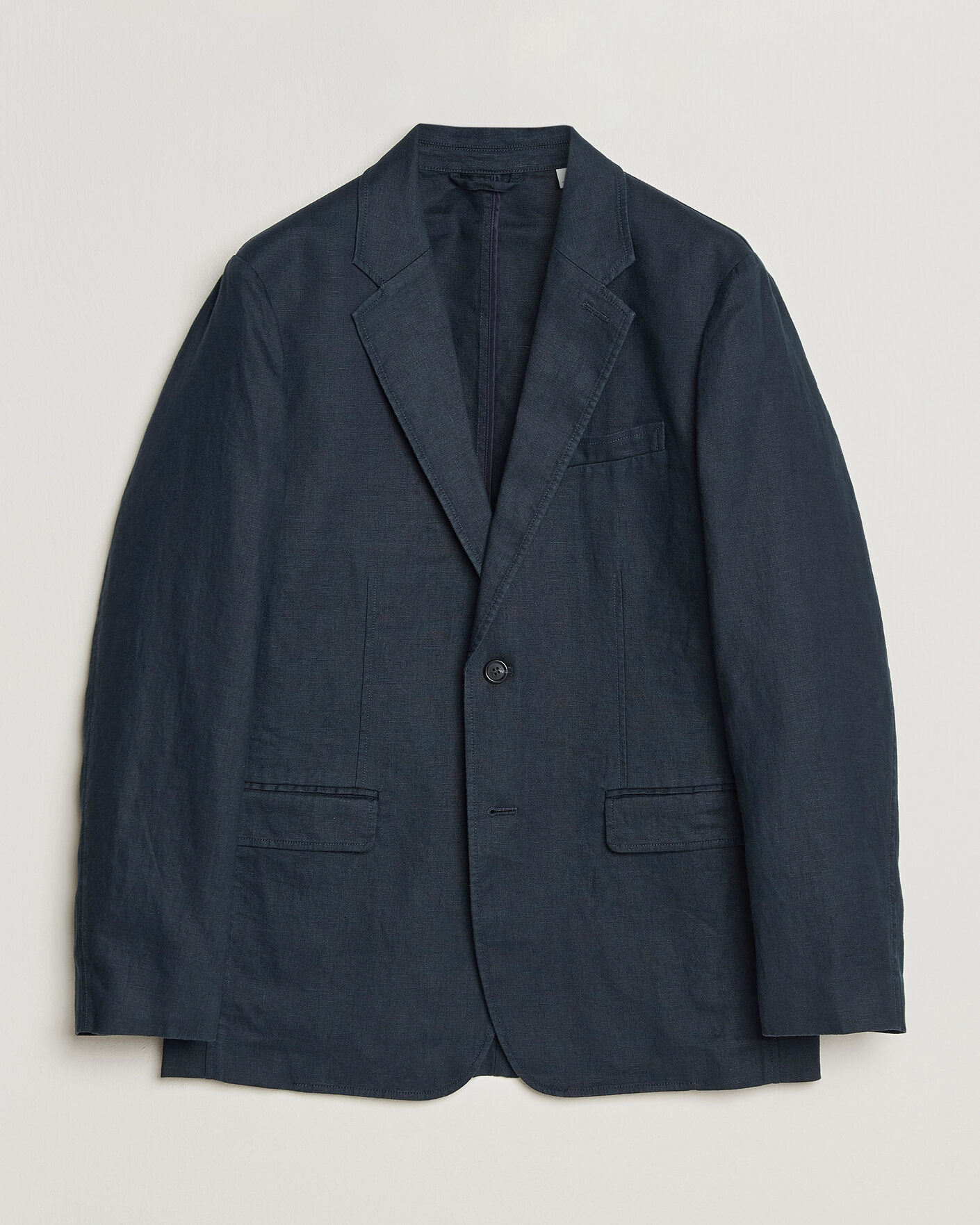Uomini | Blazers | GANT | Garment Dyed Linen Blazer Evening Blue