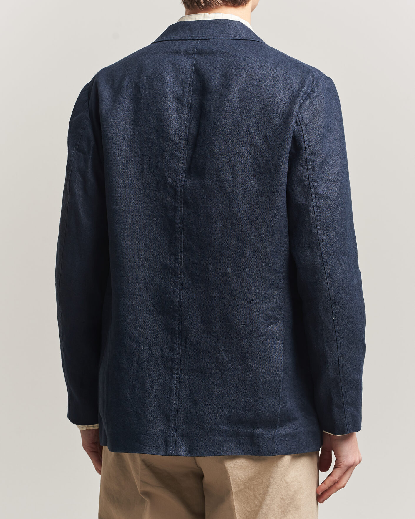 Uomini | Blazers | Gant | Garment Dyed Linen Blazer Evening Blue