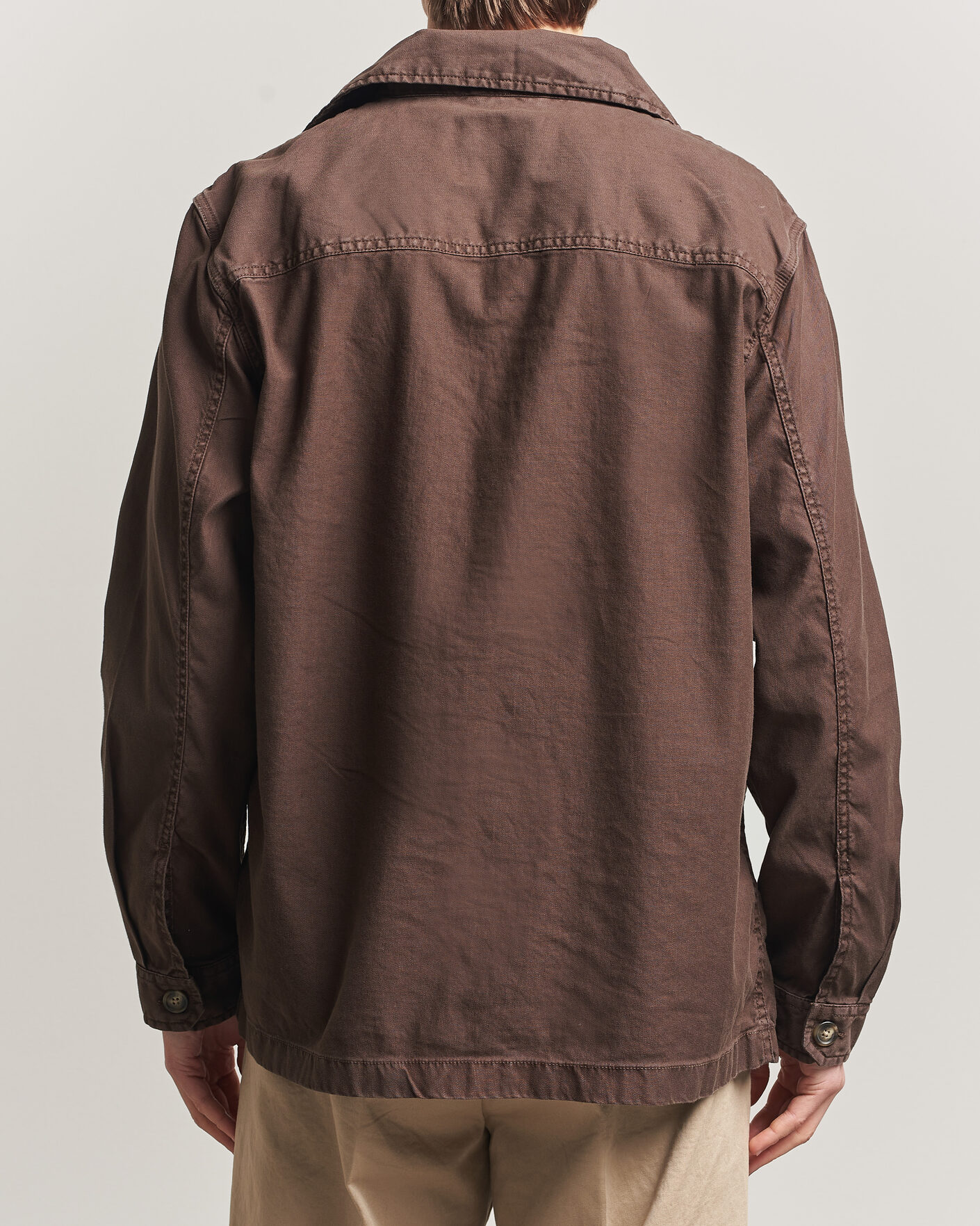 Uomini | Camicie | Gant | Regular Fit Cotton/Linen Overshirt Rich Brown