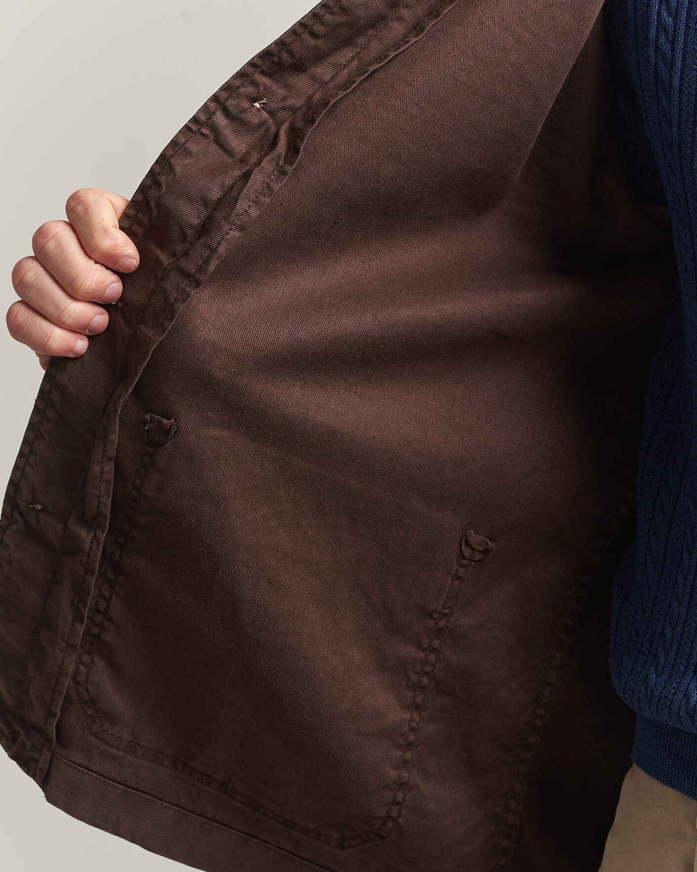 Uomini | Camicie | Gant | Regular Fit Cotton/Linen Overshirt Rich Brown