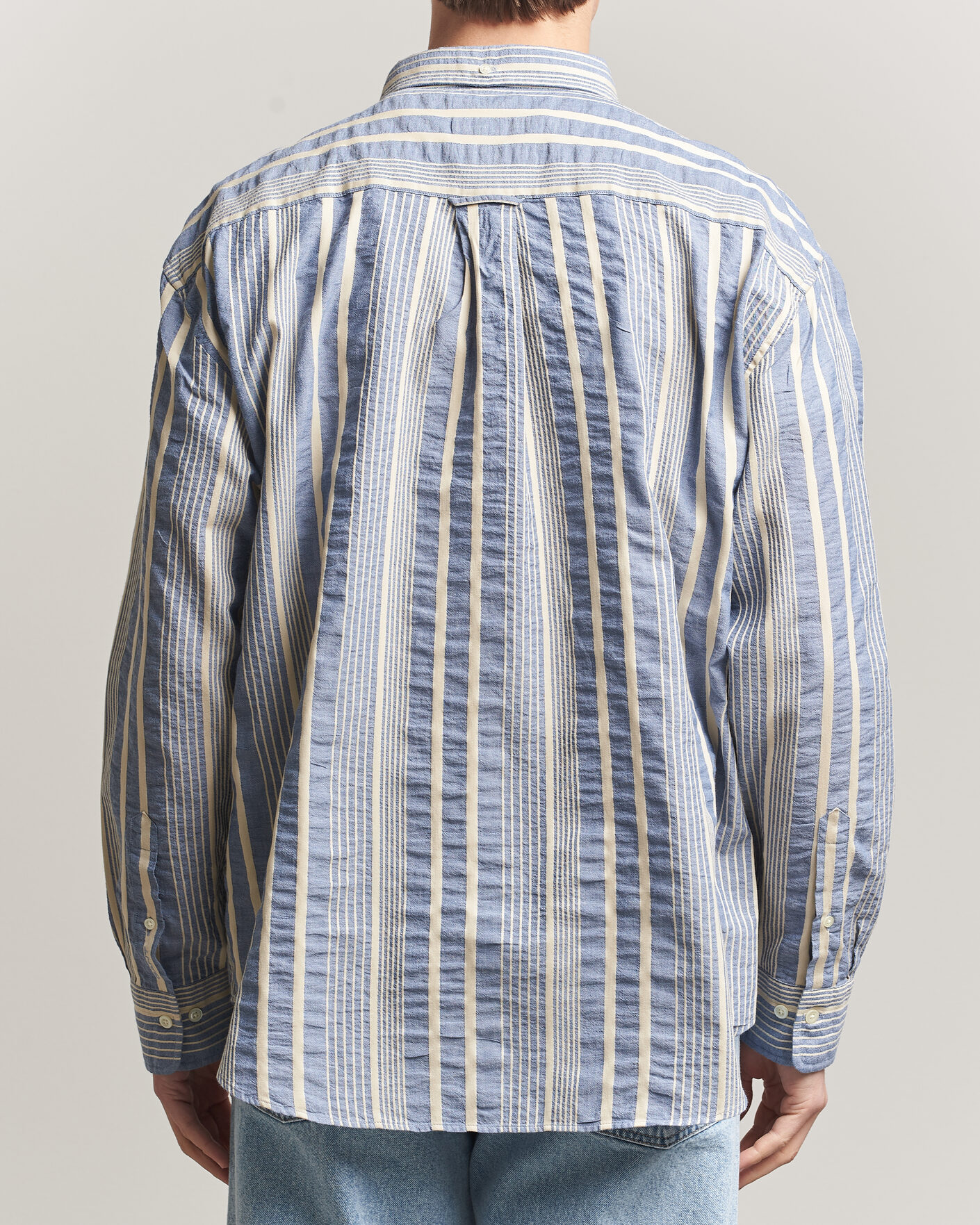 Uomini | Camicie | Gant | Relaxed Fit Seersucker Striped Shirt Vintage Blue
