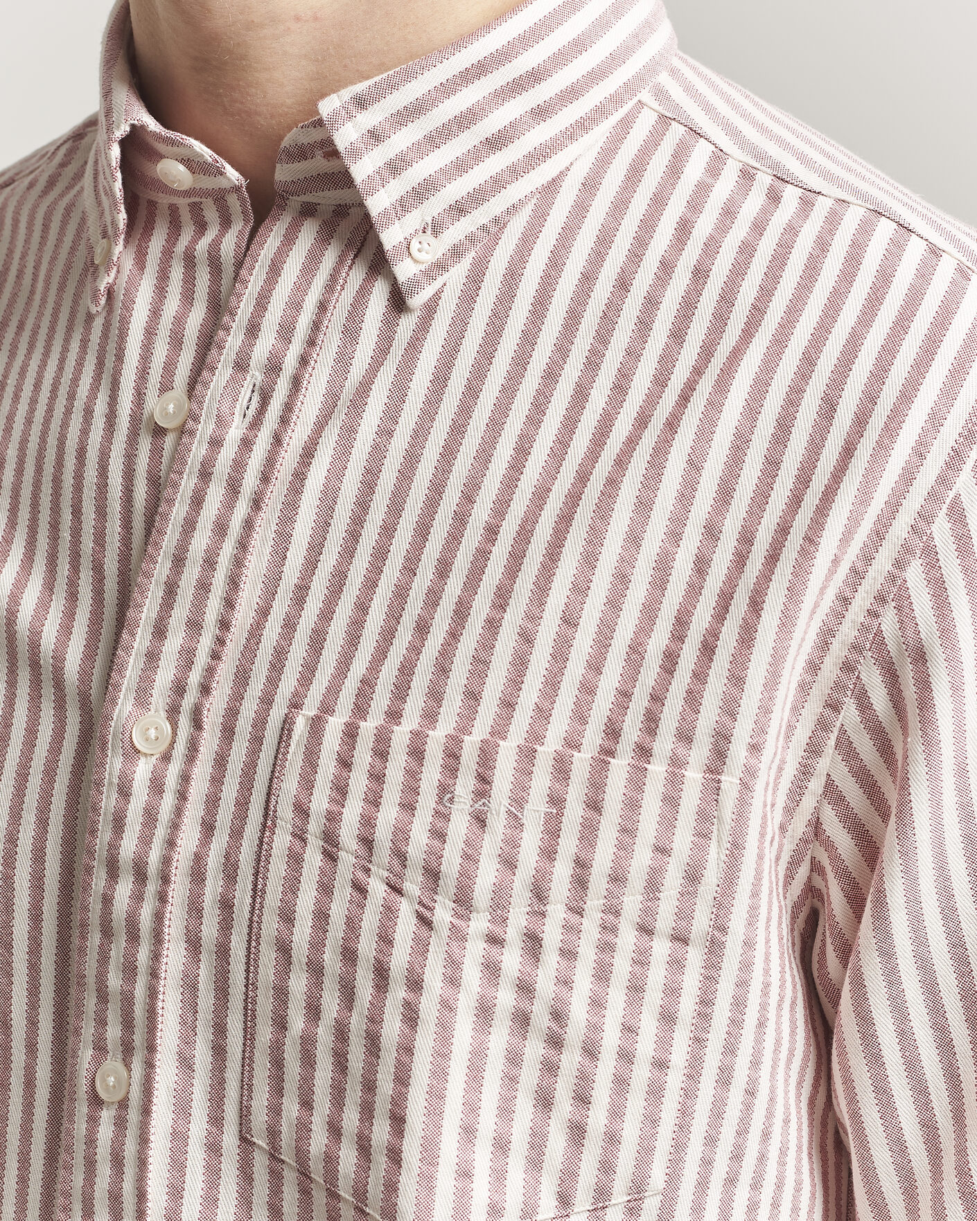 Uomini | Camicie | Gant | Regular Fit Textured Striped Shirt Rose Red