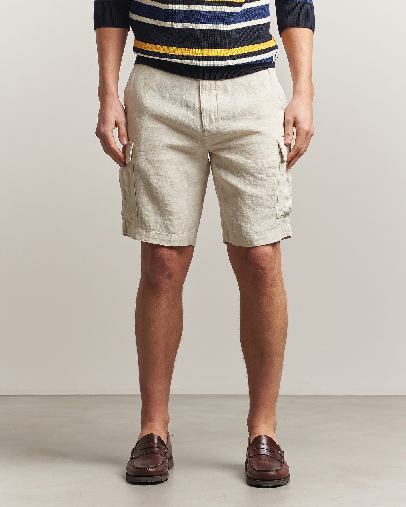 Uomini | Pantaloncini | Gant | Regular Fit Linen Cargo Shorts Sand