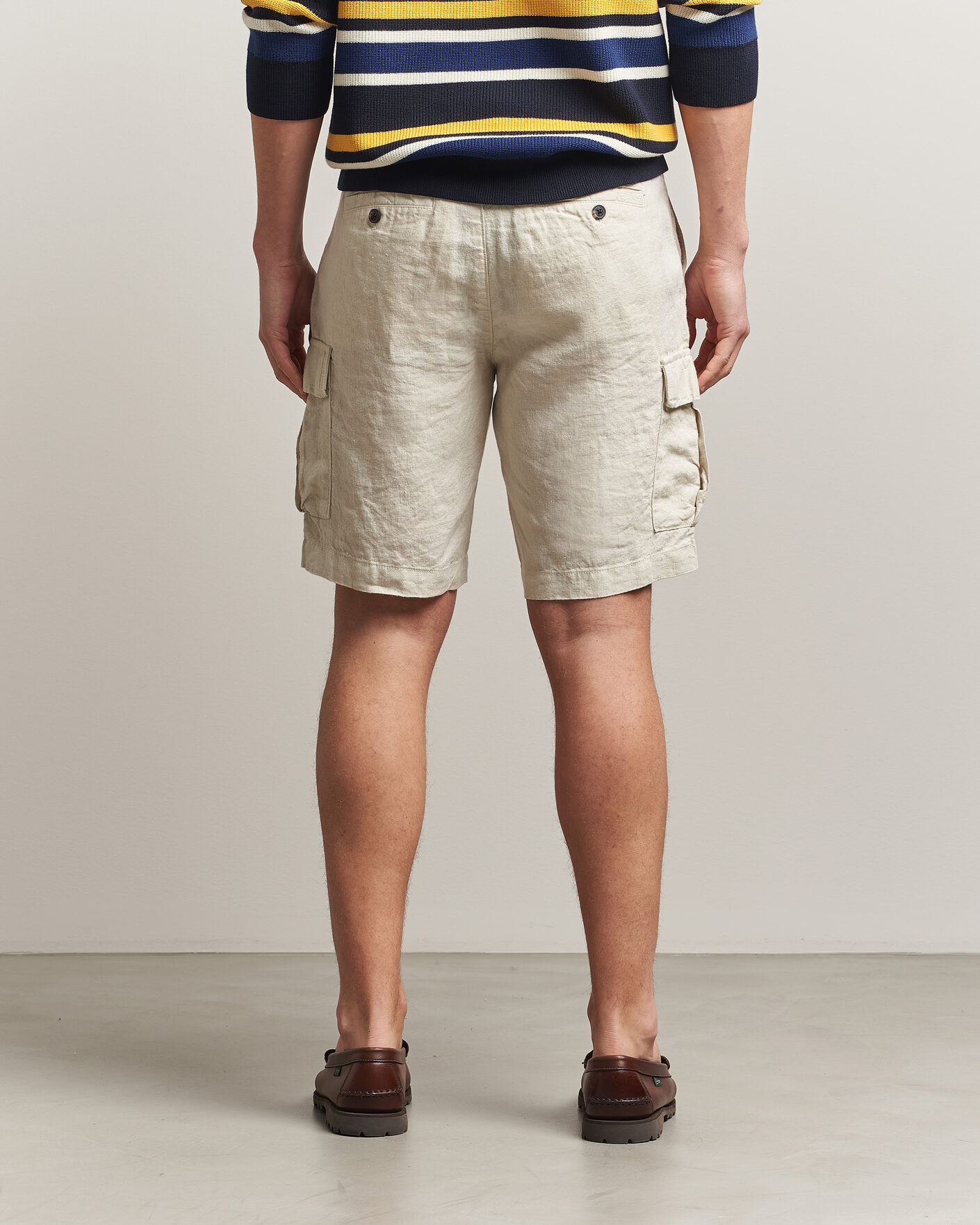 Uomini | Pantaloncini | GANT | Regular Fit Linen Cargo Shorts Sand