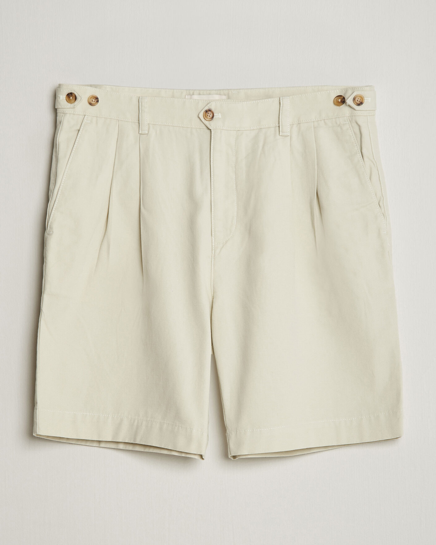 Uomini | Pantaloncini | Gant | Relaxed Light Canvas Pleated Shorts Sand