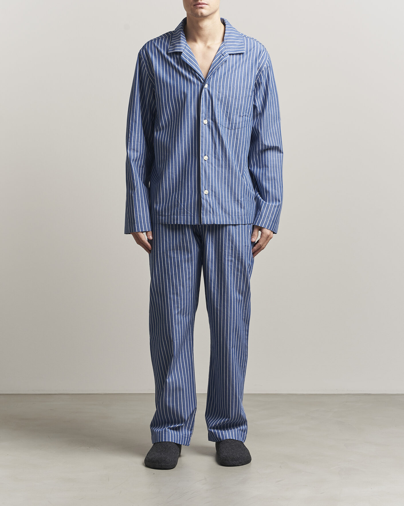 Uomini | Accappatoi & Pigiami | Gant | Striped Poplin Pyjama Set Deep Cobalt