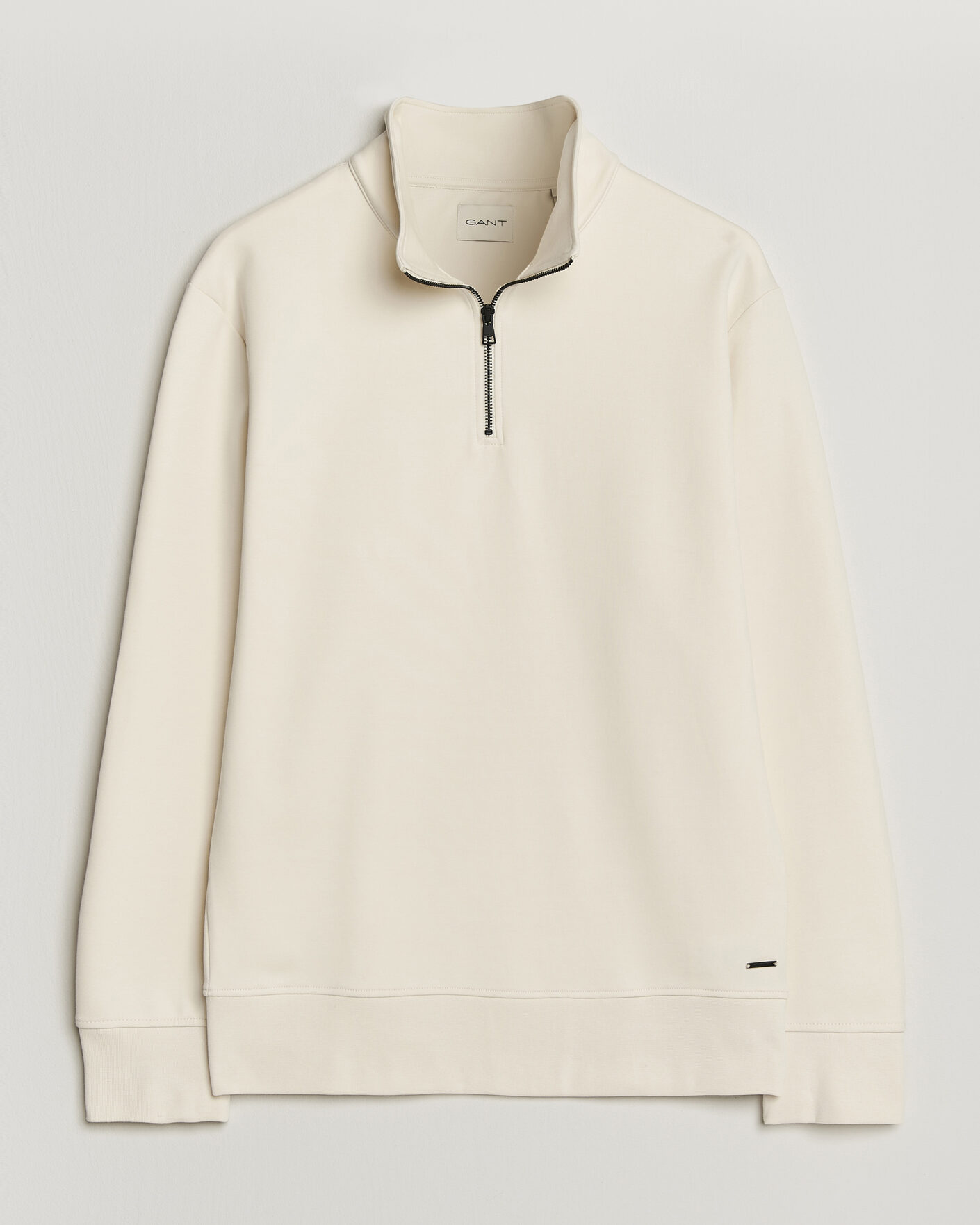 Uomini | Maglieria | Gant | Interlock Half Zip Creamed White