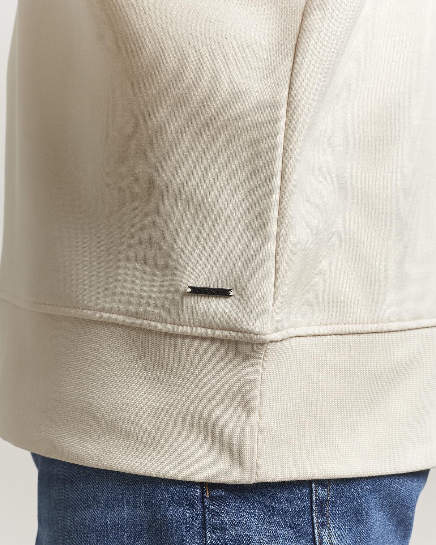 Uomini | Maglieria | Gant | Interlock Half Zip Creamed White