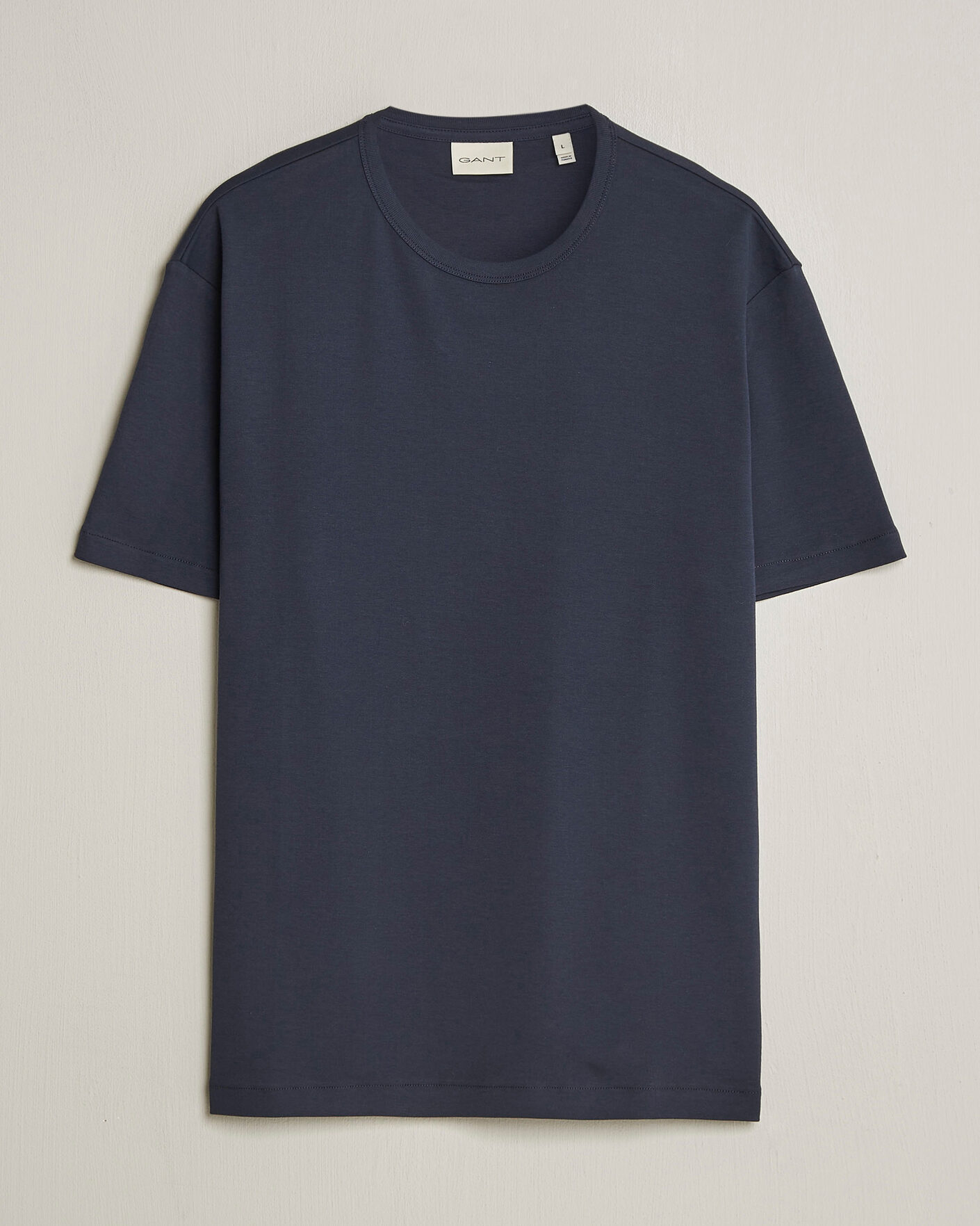 Uomini | T-shirt | GANT | Interlock Crew Neck T-Shirt Evening Blue