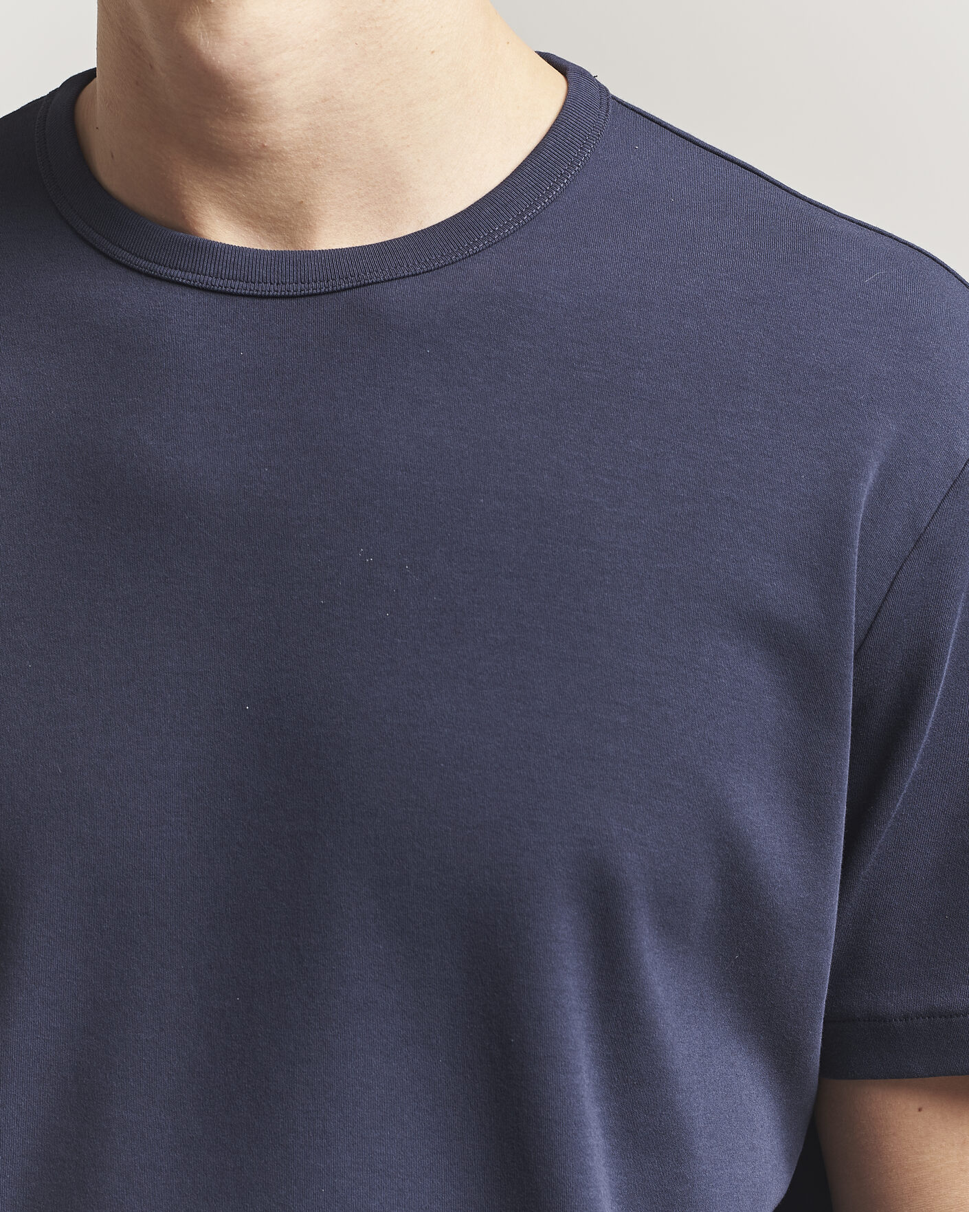 Uomini | T-shirt | Gant | Interlock Crew Neck T-Shirt Evening Blue