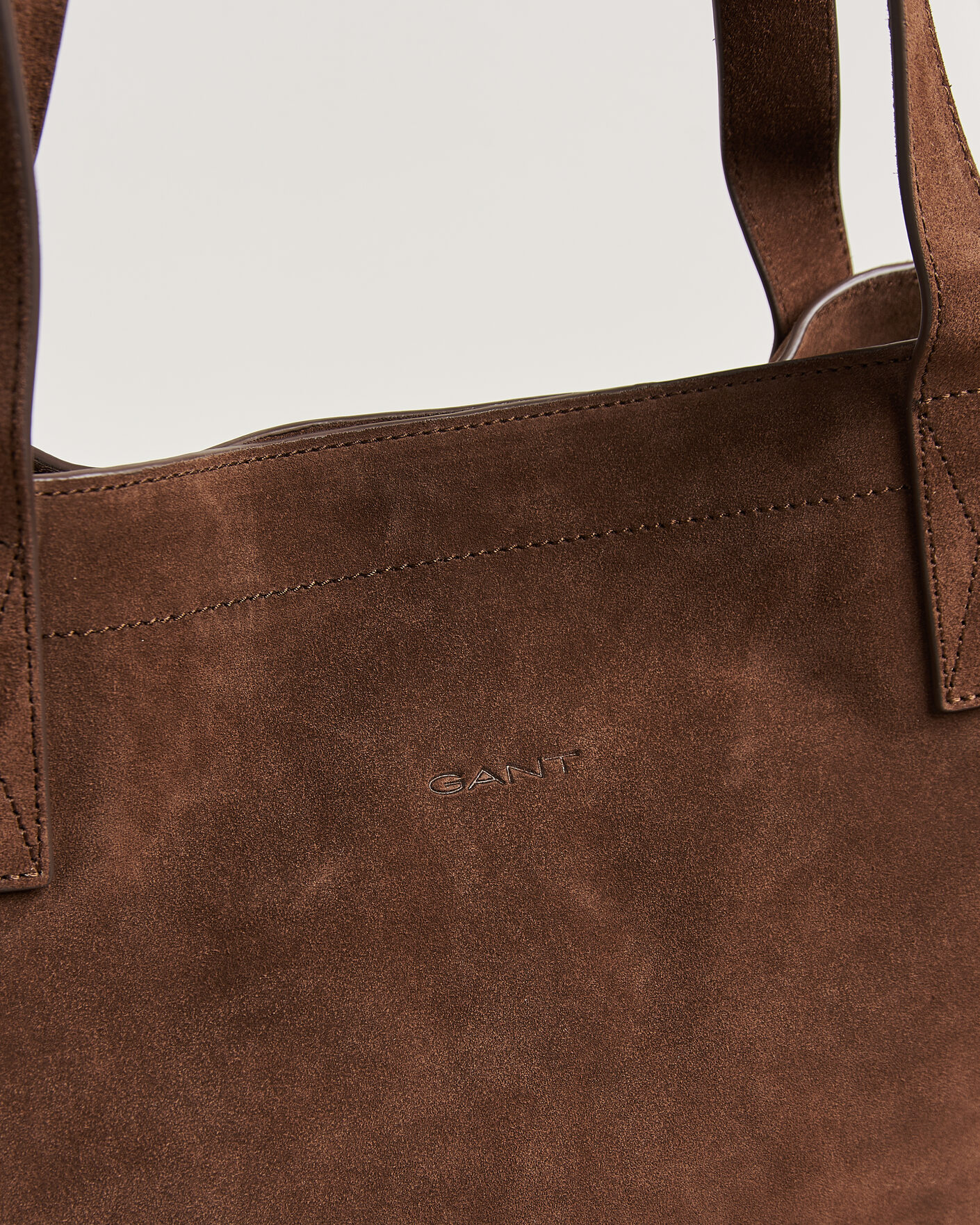 Uomini | Borse | GANT | Suede Tote Bag Mahogany Brown