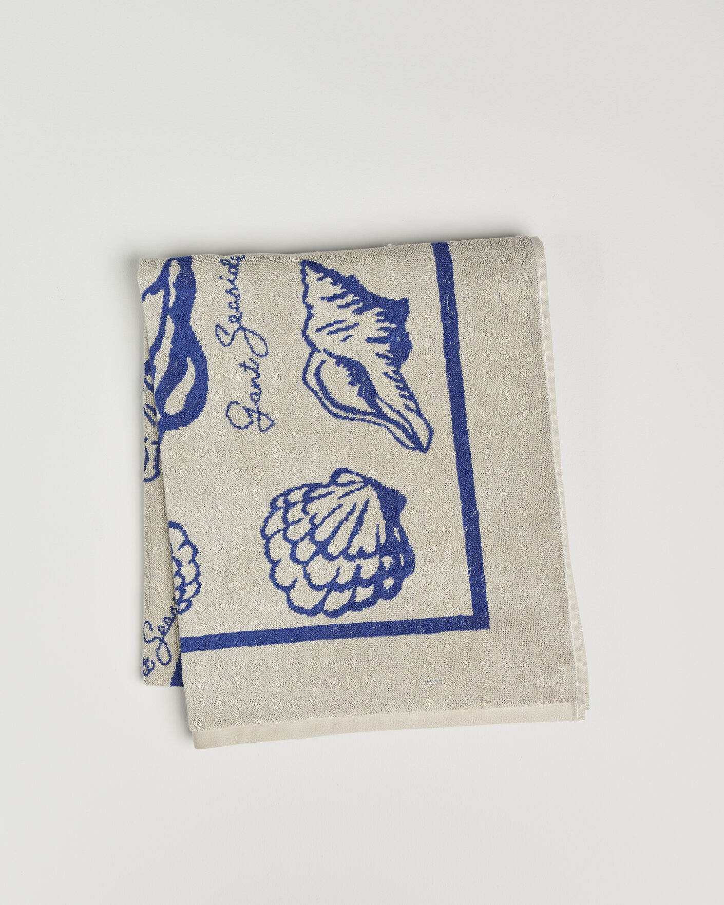 Uomini | Tessuti | Gant | Seashell Print Beach Towel Faded Beige