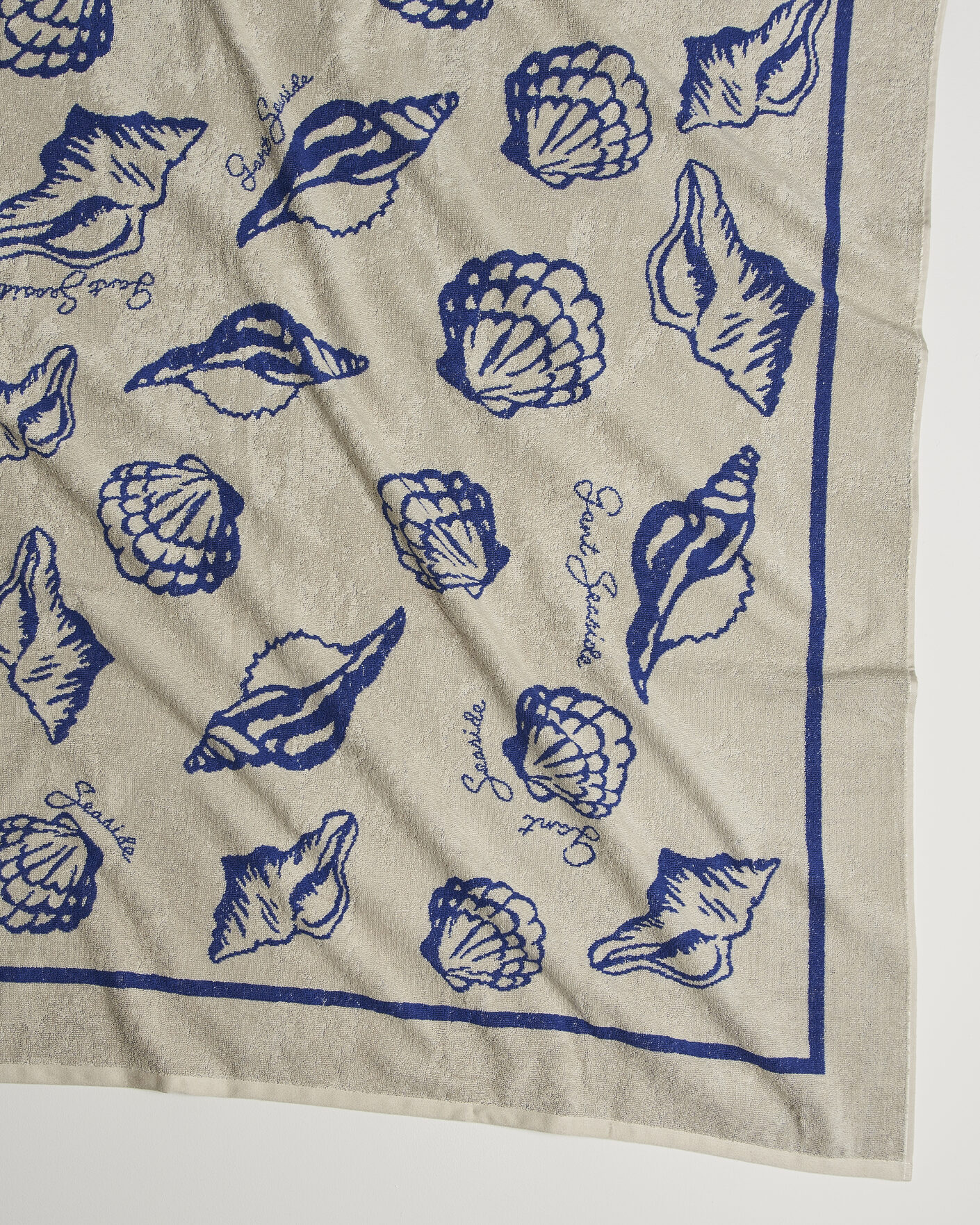 Uomini | Tessuti | Gant | Seashell Print Beach Towel Faded Beige