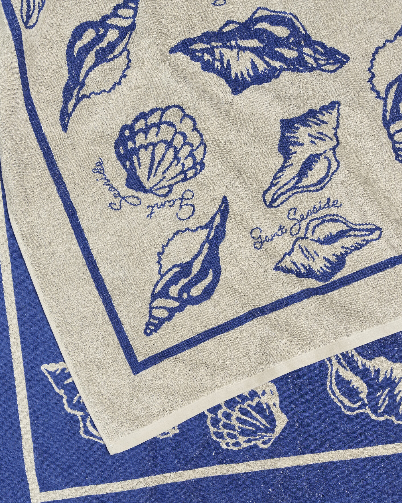 Uomini | Tessuti | Gant | Seashell Print Beach Towel Faded Beige