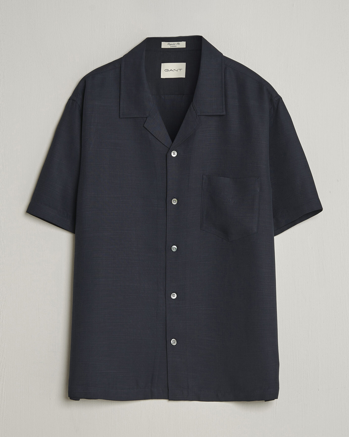 Uomini | Camicie | GANT | Regular Fit Lyocell Resort Shirt Evening Blue