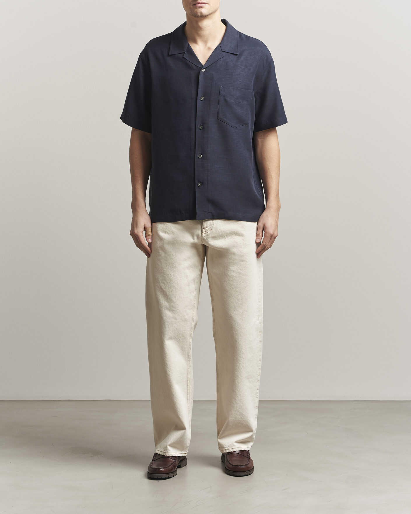 Uomini | Camicie | Gant | Regular Fit Lyocell Resort Shirt Evening Blue