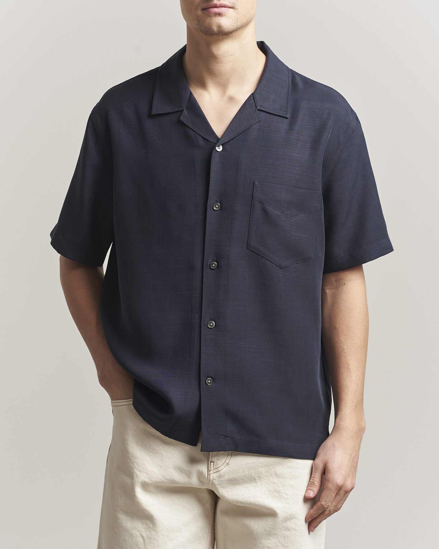 Uomini | Camicie | Gant | Regular Fit Lyocell Resort Shirt Evening Blue