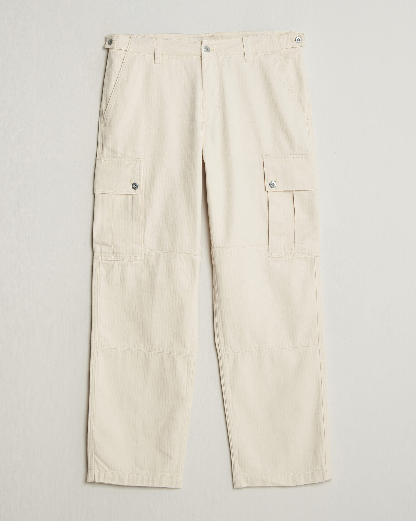 Uomini | Pantaloni | Gant | Relaxed Fit Herringbone Cargo Pants Creamed White