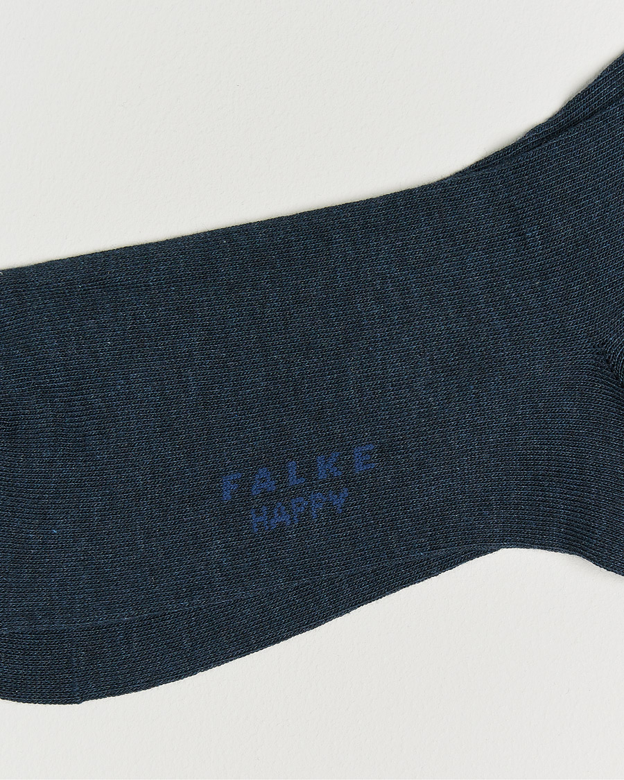 Uomini | Biancheria intima | Falke | Happy 2-Pack Cotton Socks Navy Melange