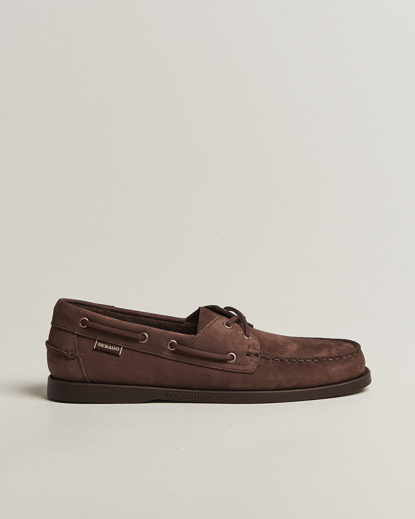 Uomini | Scarpe da barca | Sebago | Docksides Portland Nubuck Boat Shoe Brown Taupe