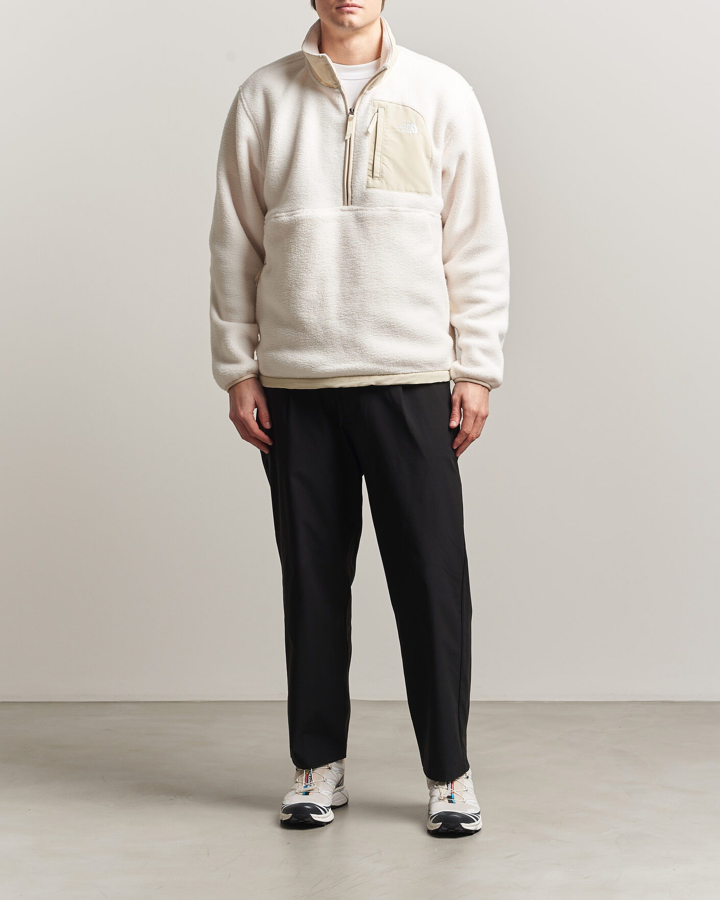 Uomini | Maglieria | The North Face | Yumiori Fleece Half Zip White Dune