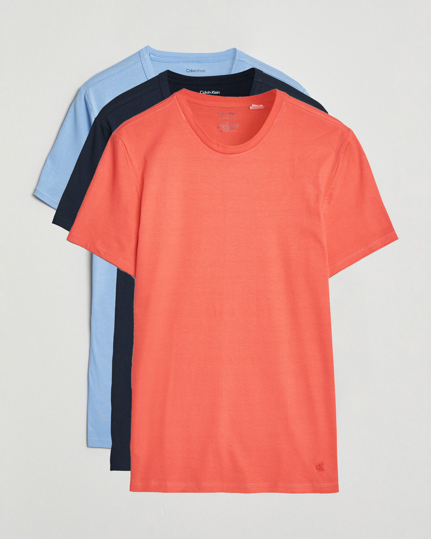Uomini | T-shirt | Calvin Klein | 3-Pack Cotton Crew Neck T-Shirt Navy/Red/Blue