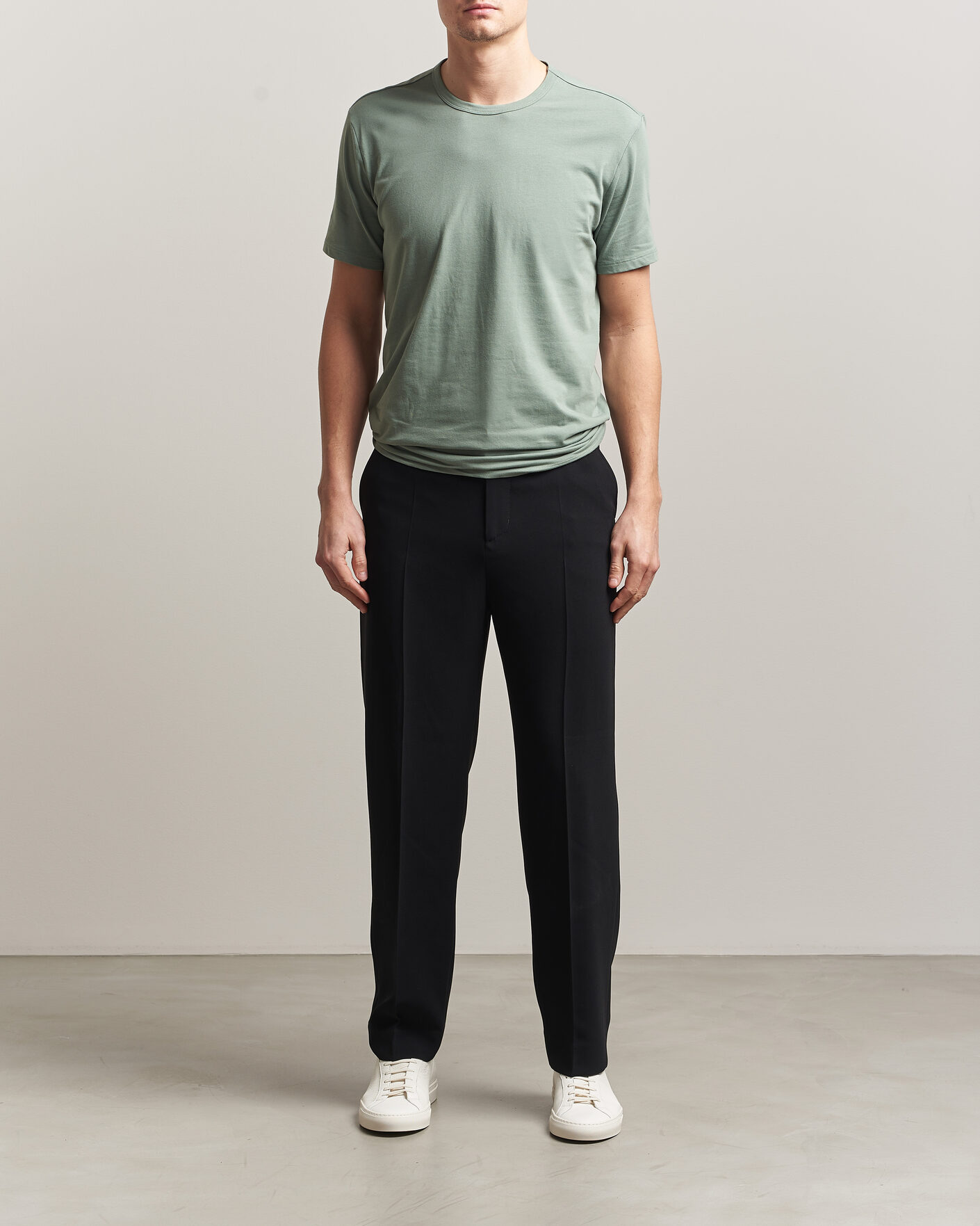 Uomini | T-shirt | Calvin Klein | 3-Pack Cotton Stretch Crew Neck T-Shirt Black/Grey/Green