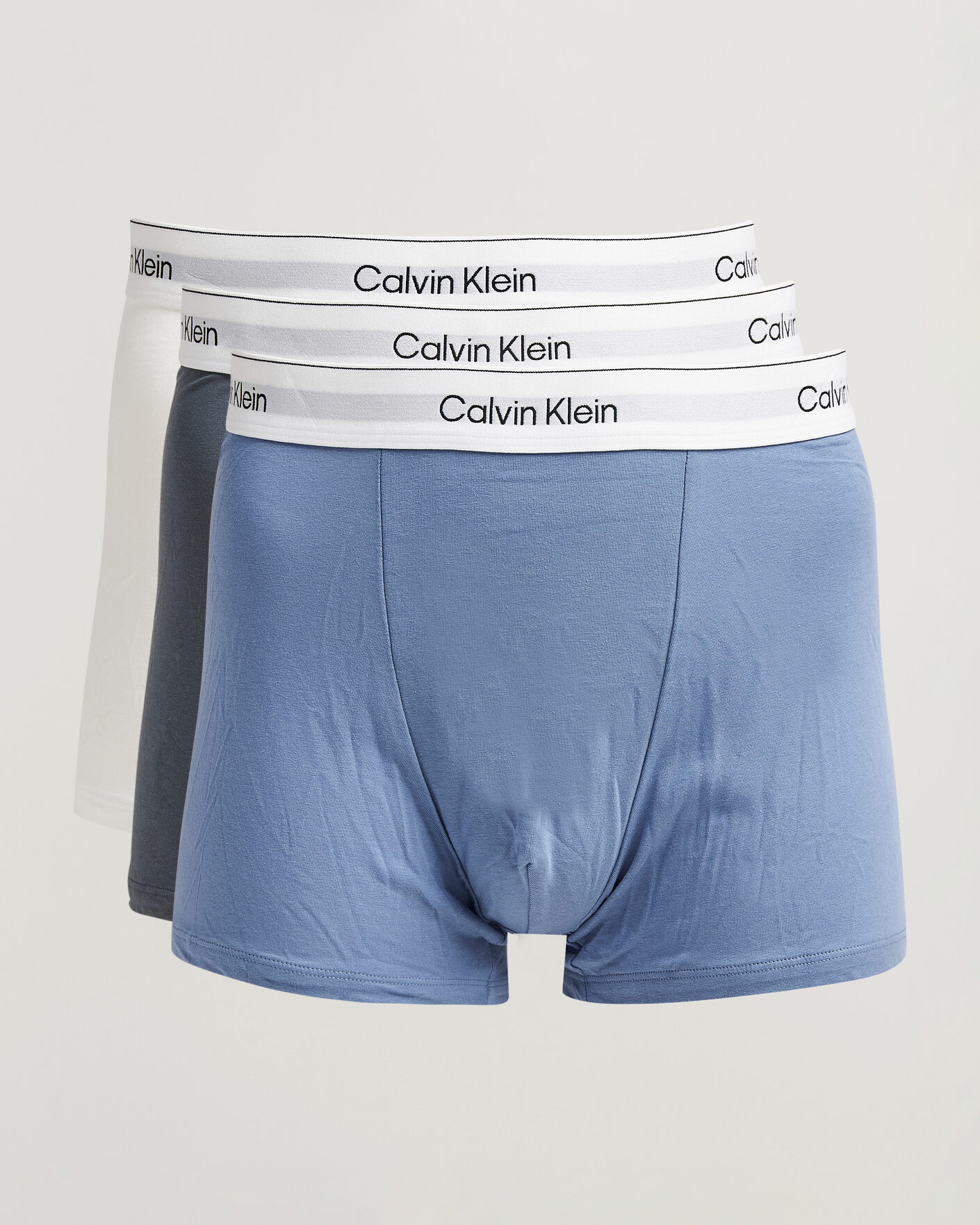 Uomini | Biancheria intima | Calvin Klein | 3-Pack Icon Cotton Stretch Relaxed Trunk Grey/Blue/White