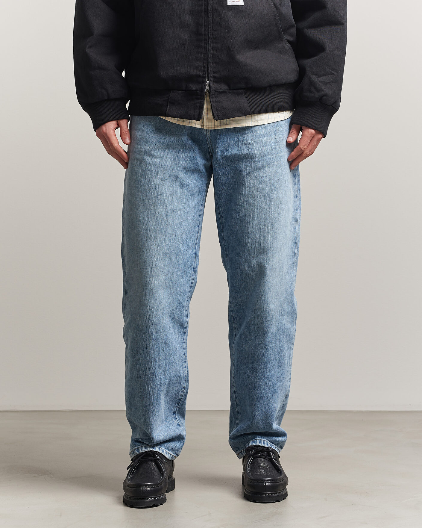 Uomini | Jeans | Carhartt WIP | Aaron Pant Smith Denim Burst Washed