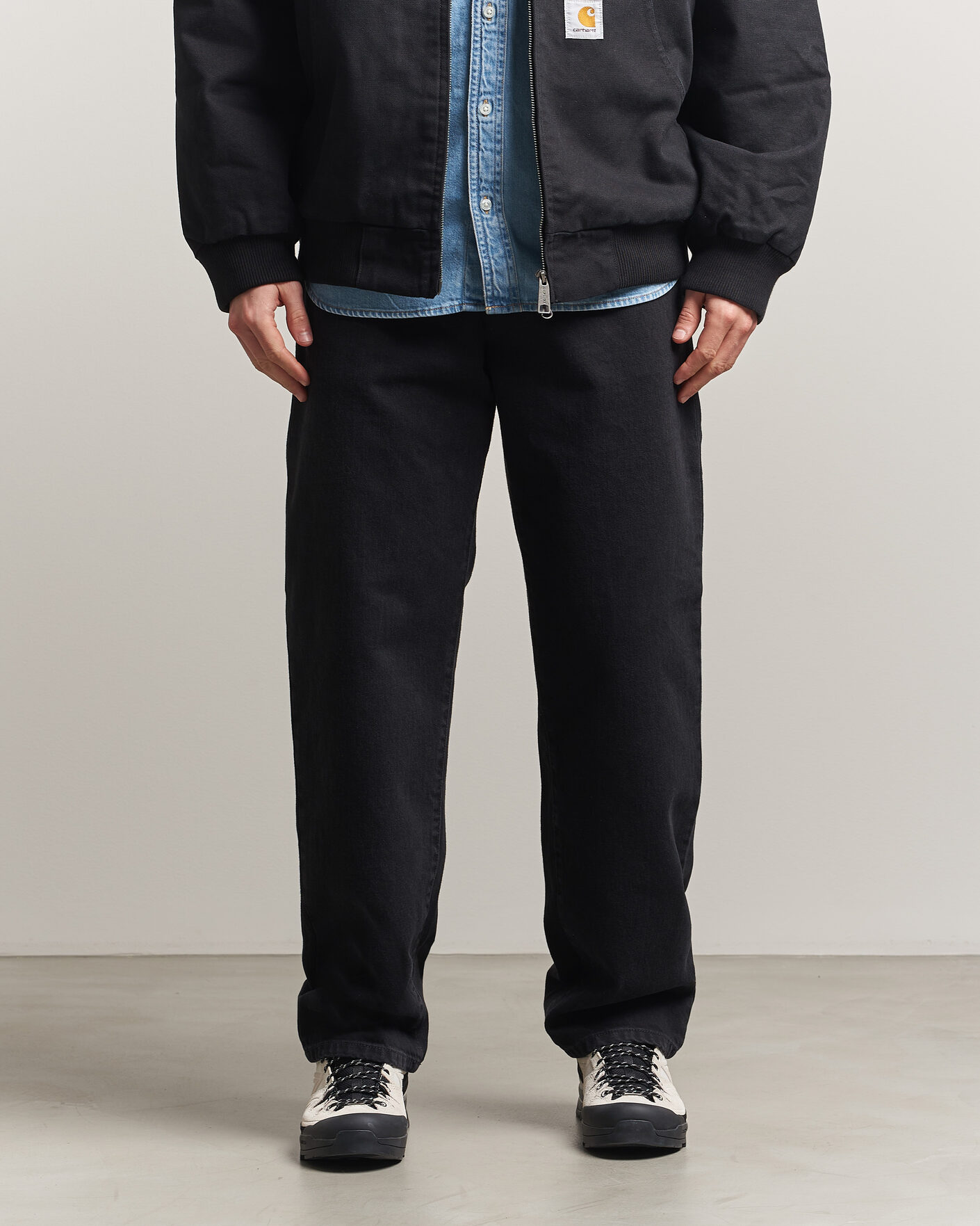 Uomini | Camicie | Carhartt WIP | Aaron Pant Smith Denim Grey Stone Wash