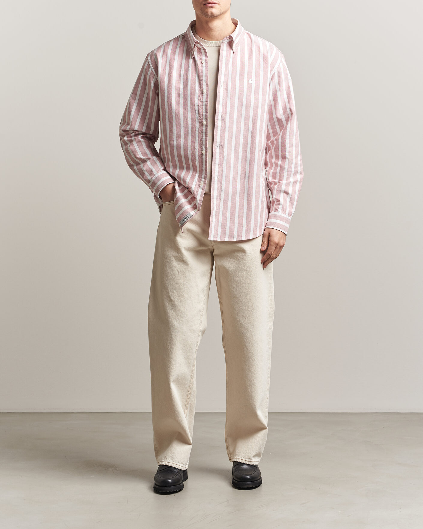 Uomini | Camicie | Carhartt WIP | Deven Striped Oxford Shirt Oxide Red