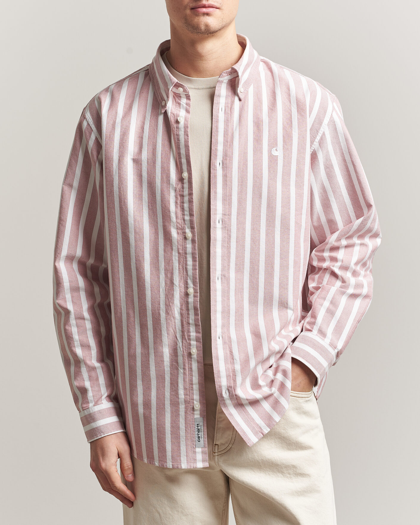 Uomini | Camicie | Carhartt WIP | Deven Striped Oxford Shirt Oxide Red