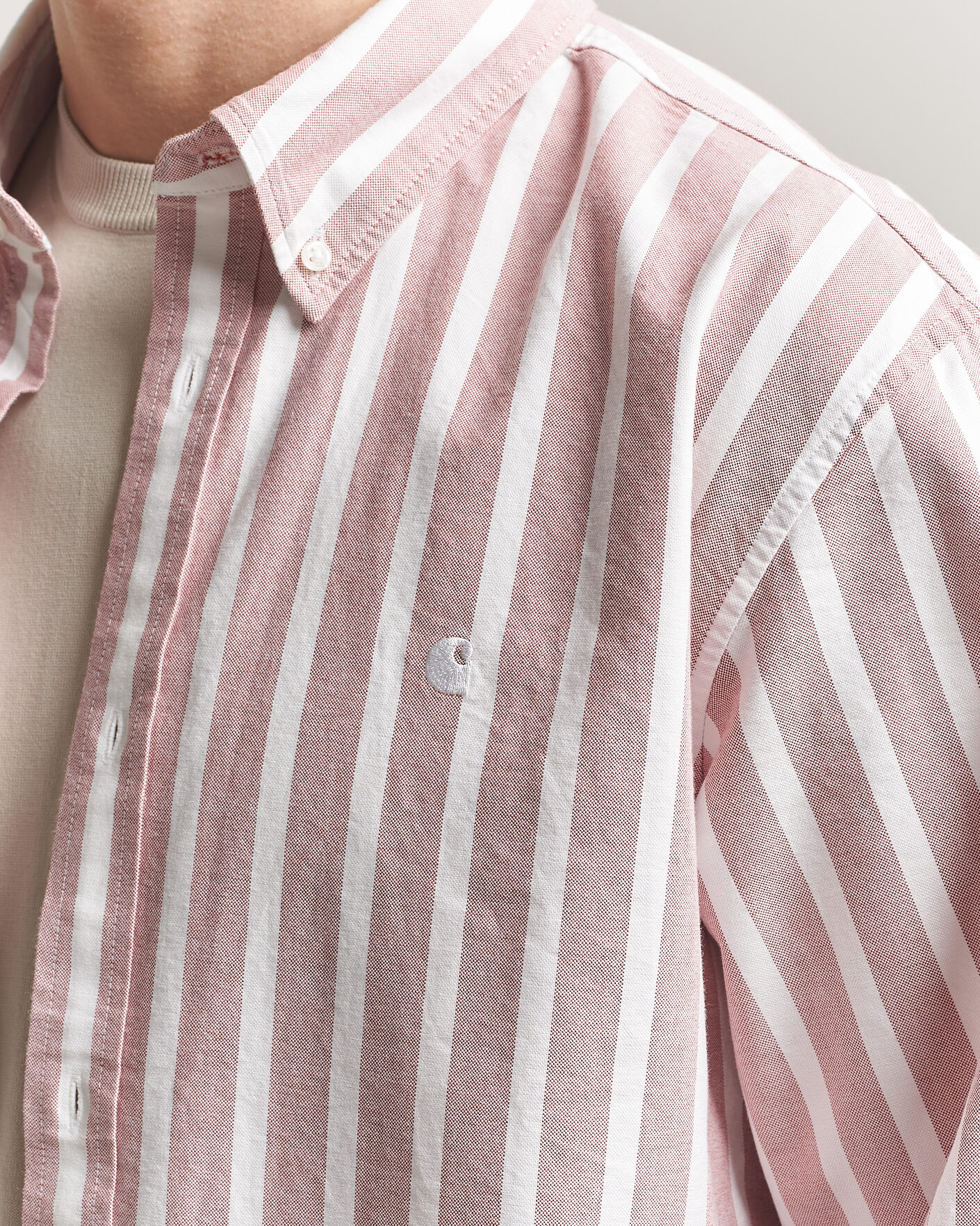Uomini | Camicie | Carhartt WIP | Deven Striped Oxford Shirt Oxide Red