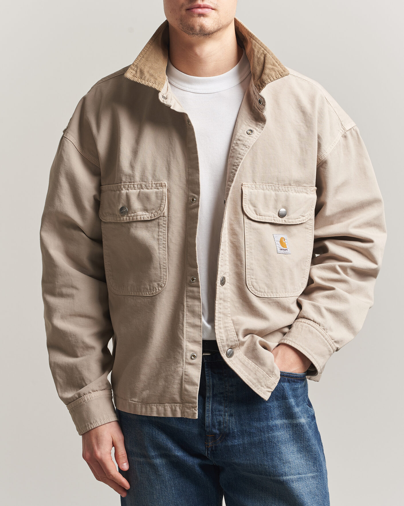 Uomini | Giacche | Carhartt WIP | Prescott Shirt Jacket Beige