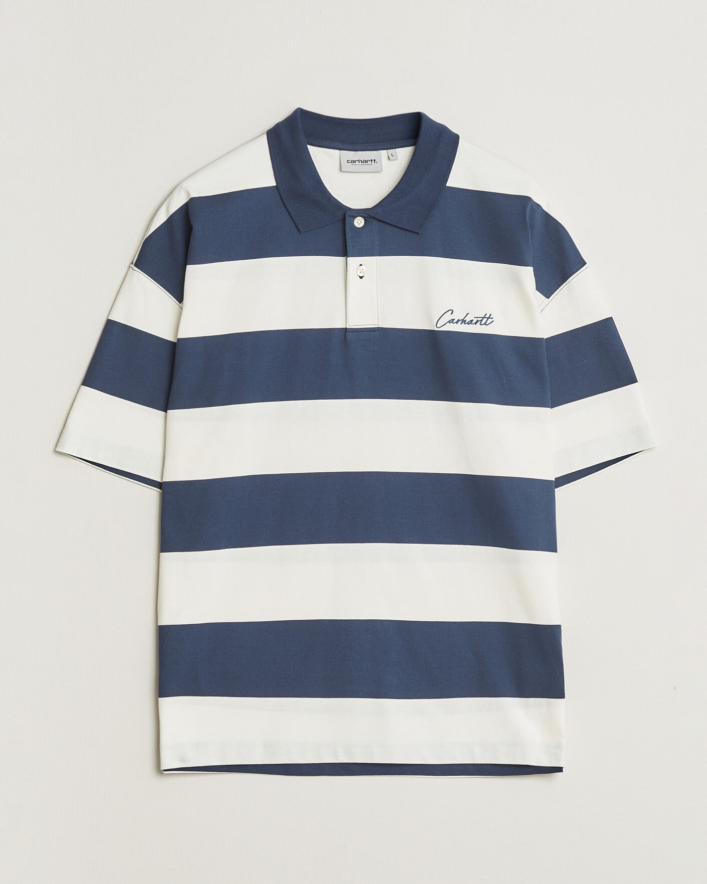 Uomini | Polo | Carhartt WIP | Delrey Polo Blue Stripe