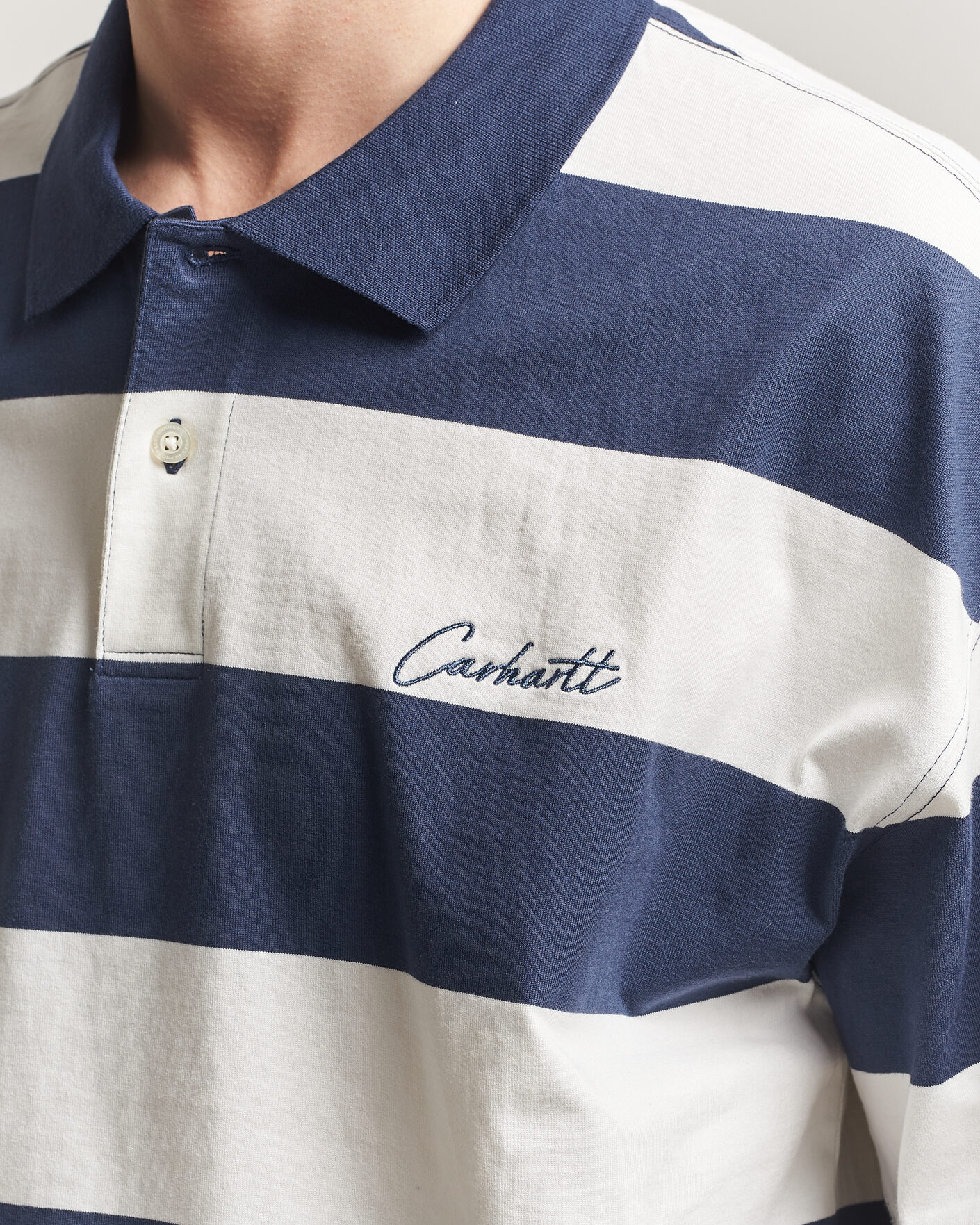 Uomini | Polo | Carhartt WIP | Delrey Polo Blue Stripe