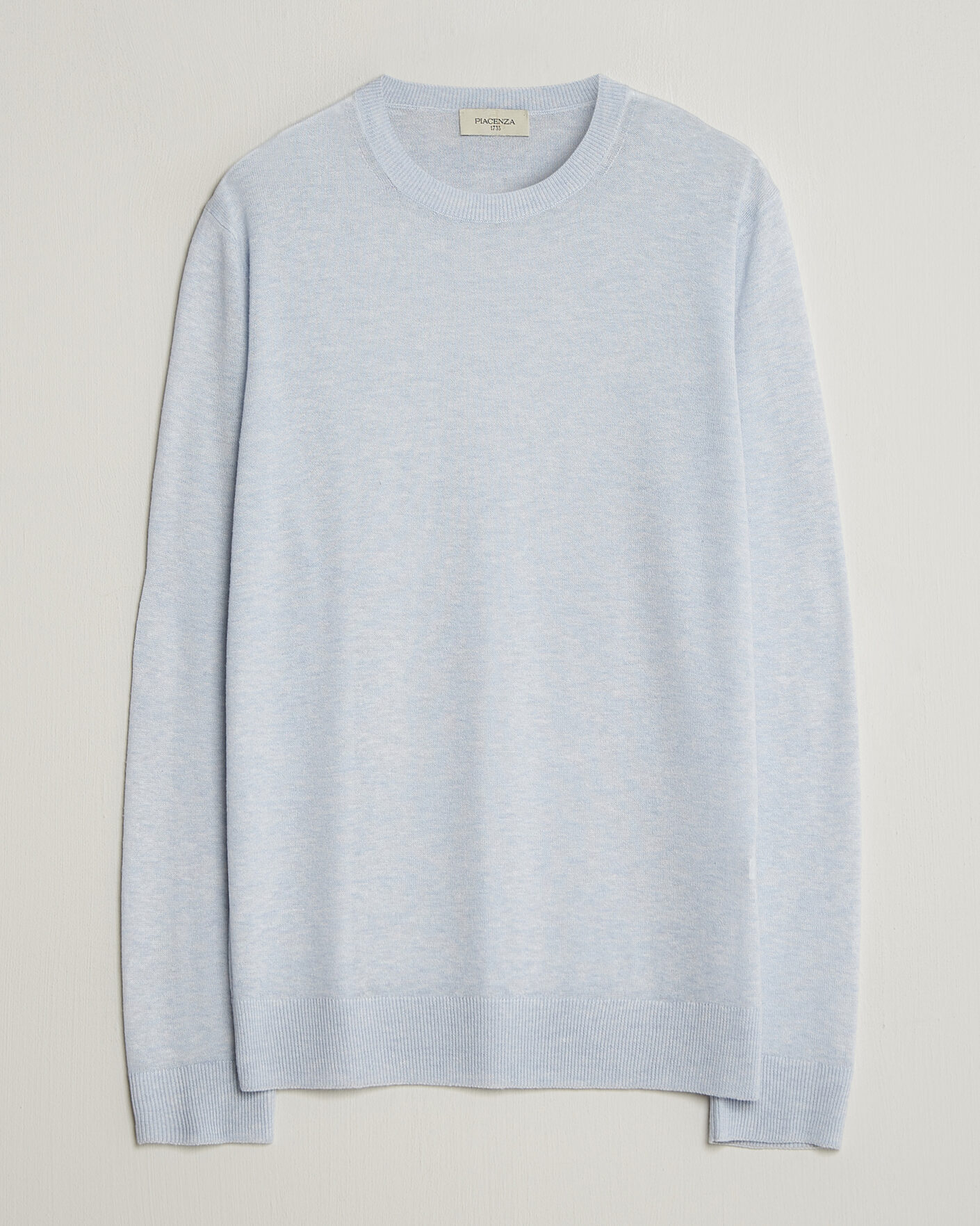 Uomini | Maglieria | Piacenza Cashmere | Soft Silk/Cashmere Crew Neck Sky Blue