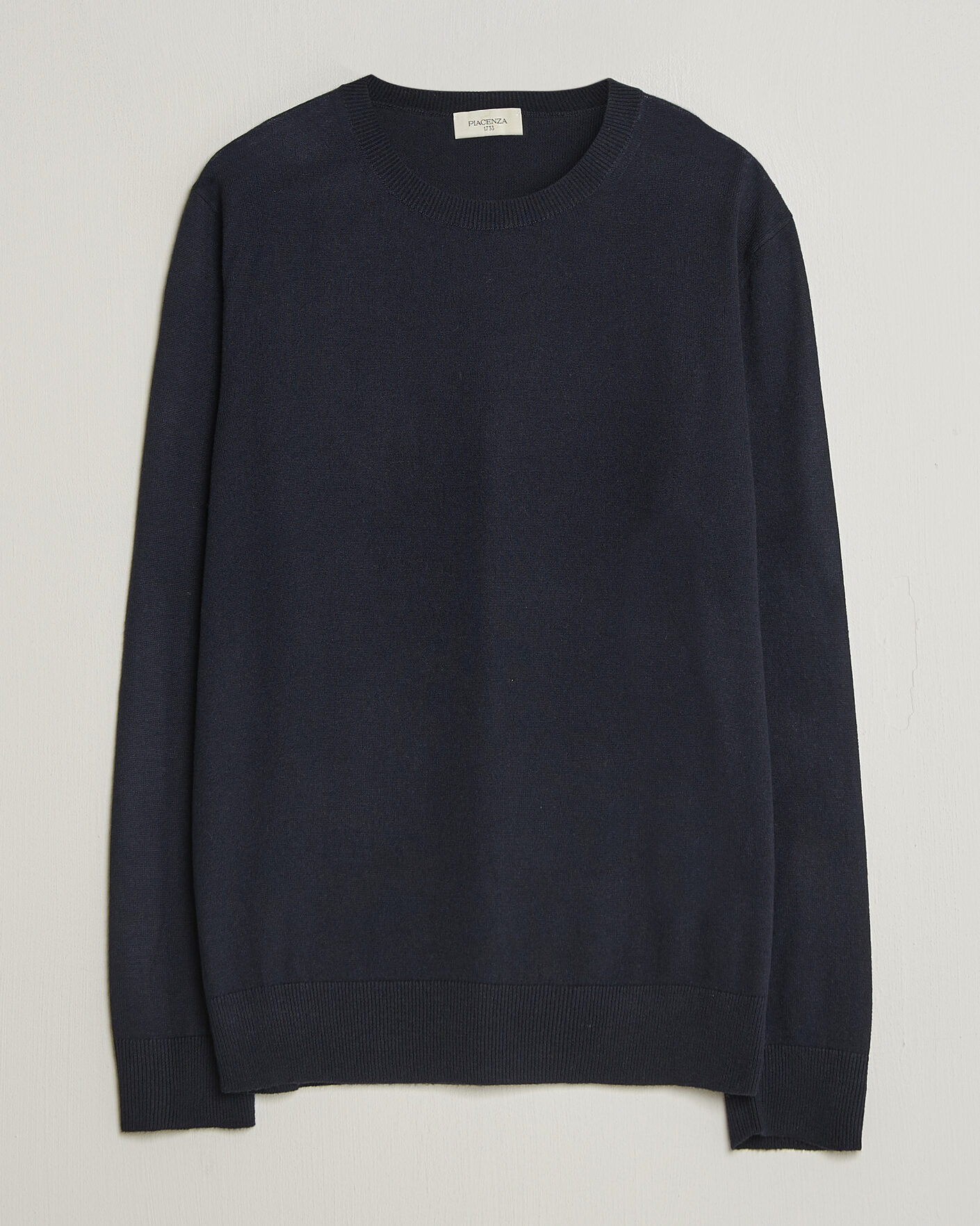 Uomini | Maglieria | Piacenza Cashmere | Soft Silk/Cashmere Crew Neck Navy