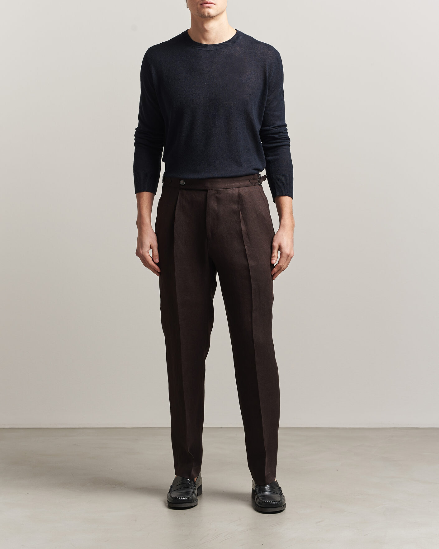 Uomini | Maglieria | Piacenza Cashmere | Soft Silk/Cashmere Crew Neck Navy