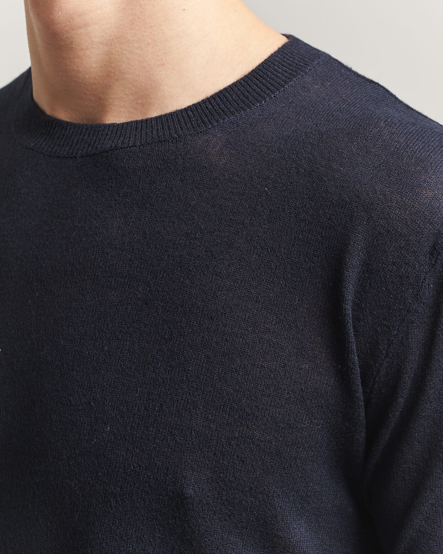 Uomini | Maglieria | Piacenza Cashmere | Soft Silk/Cashmere Crew Neck Navy