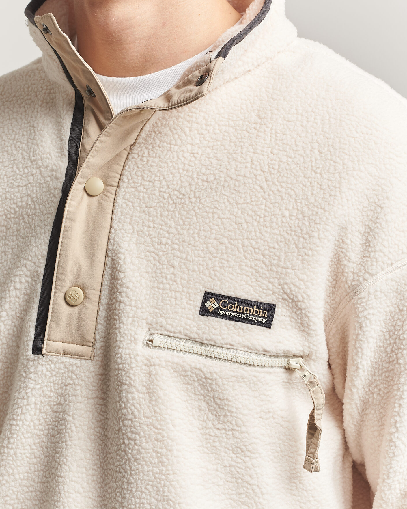 Uomini | Maglieria | Columbia | Helvetia II Half Snap Fleece Chalk