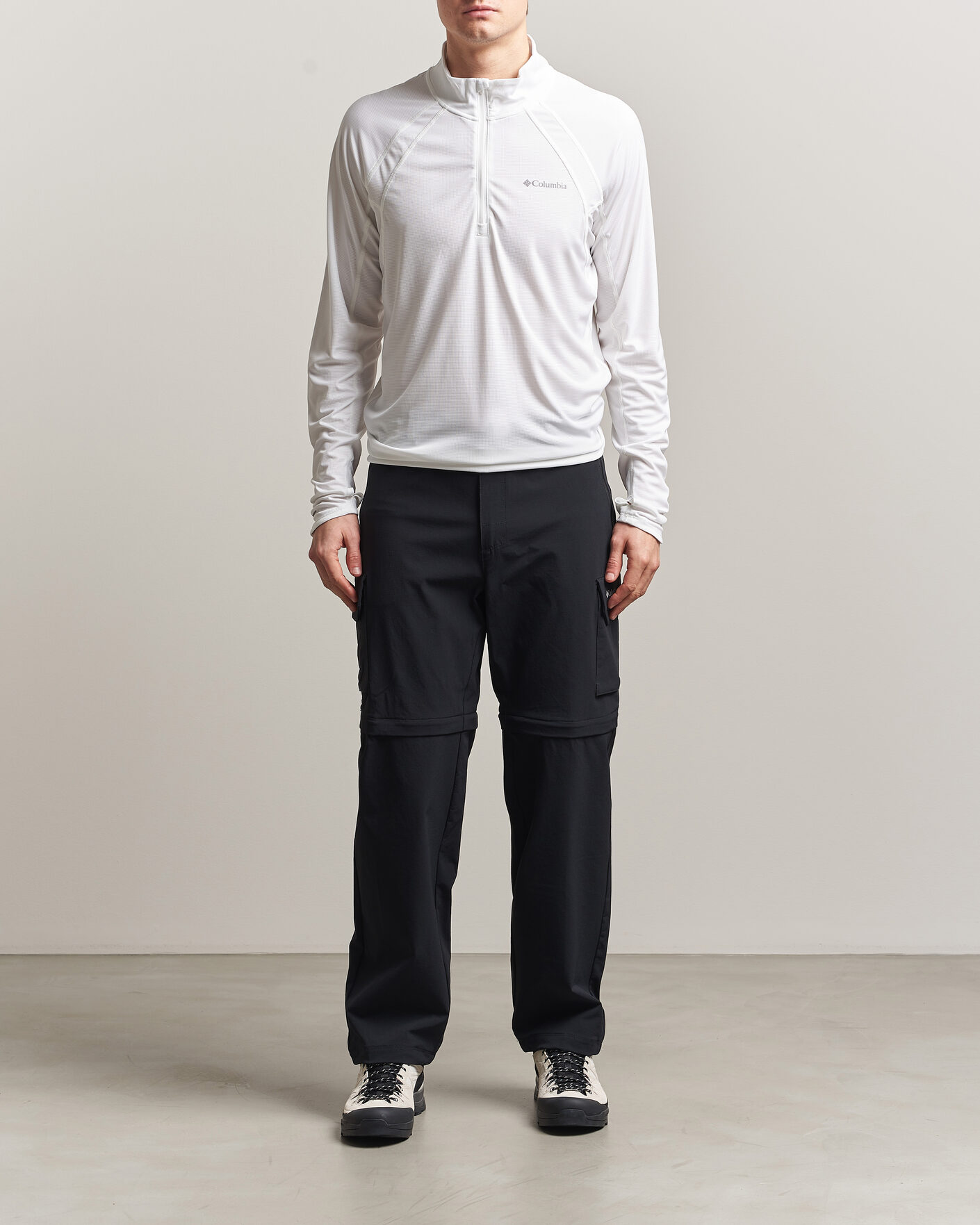 Uomini | T-shirt | Columbia | Stealth Spring Half-Zip T-Shirt White