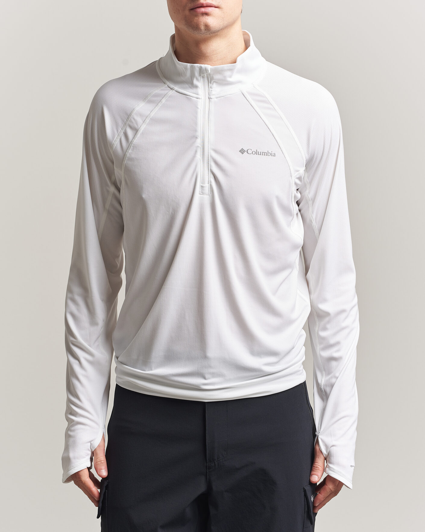 Uomini | T-shirt | Columbia | Stealth Spring Half-Zip T-Shirt White