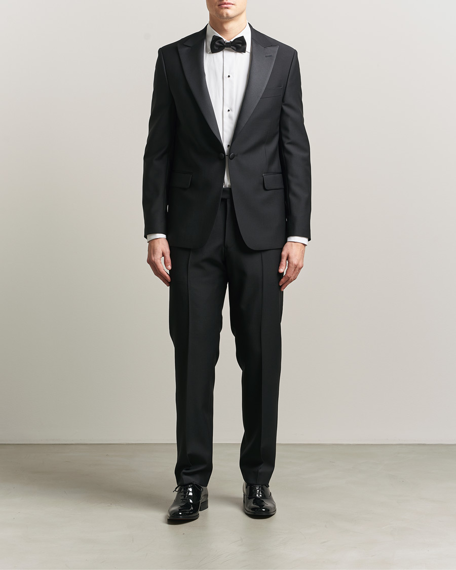 Uomini | Camicie | Canali | Classic Black Studs Tuxedo Shirt White