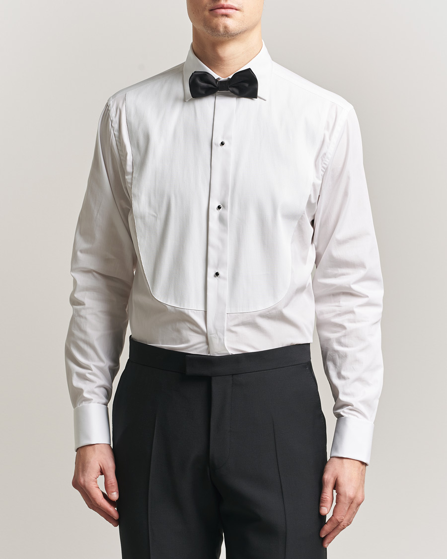 Uomini | Camicie | Canali | Classic Black Studs Tuxedo Shirt White
