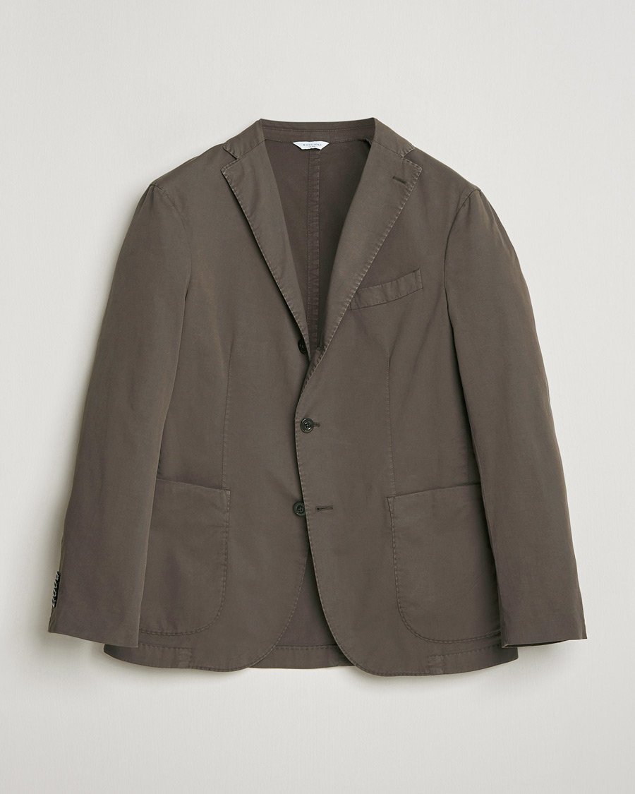 Uomini | Blazers | Boglioli | K Jacket Supima Cotton Blazer Dark Brown