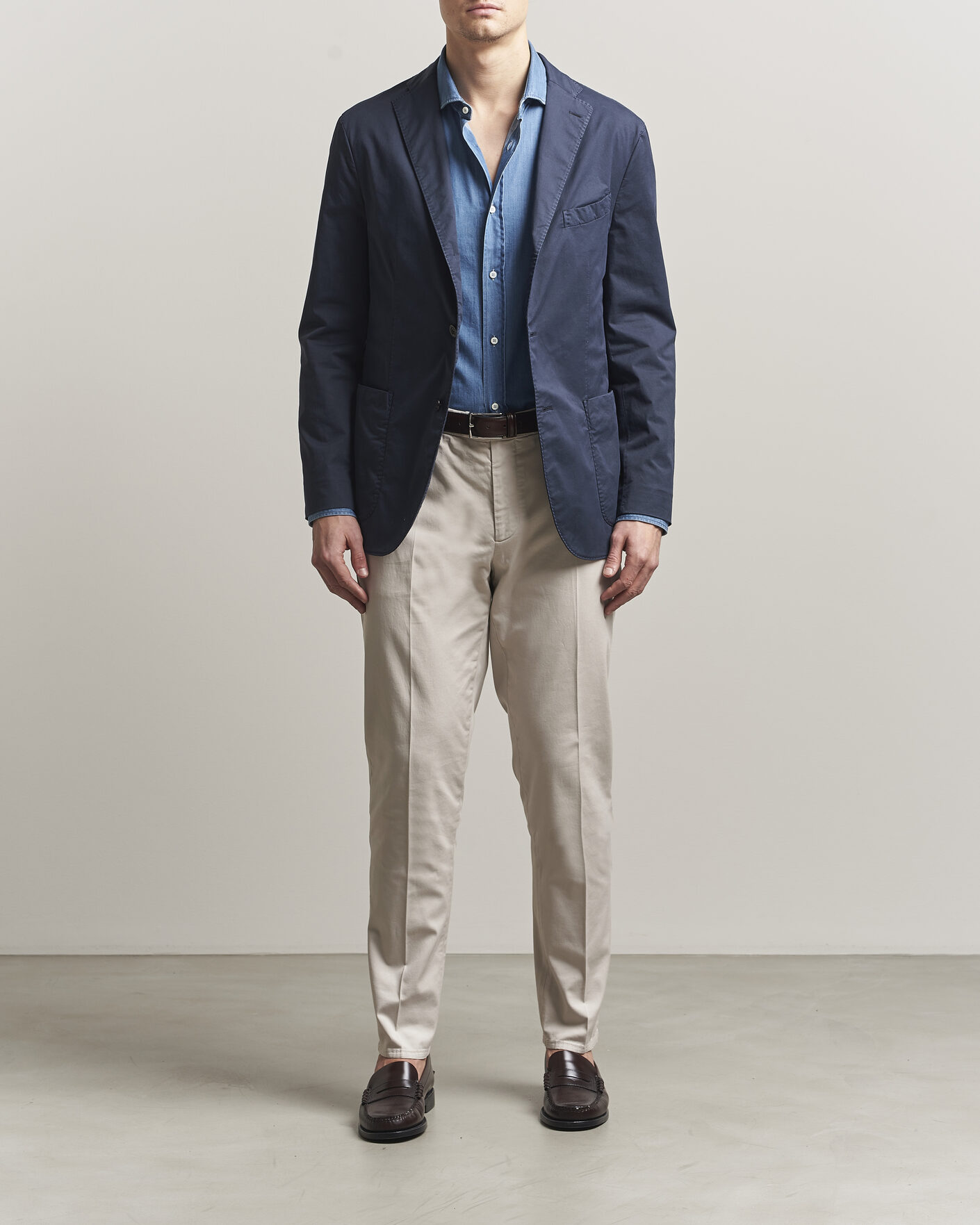 Uomini | Blazers | Boglioli | K Jacket Supima Cotton Blazer Navy