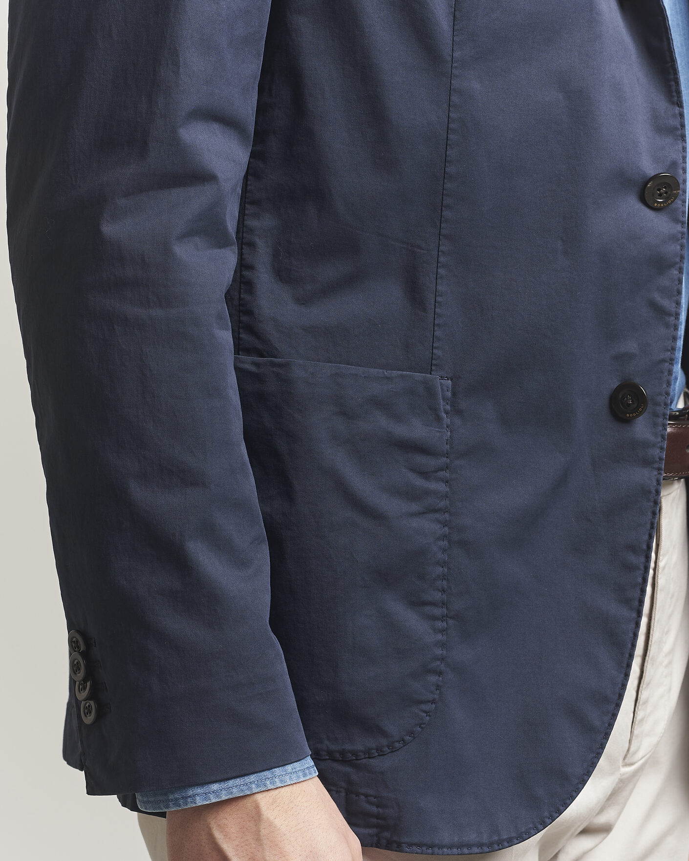 Uomini | Blazers | Boglioli | K Jacket Supima Cotton Blazer Navy