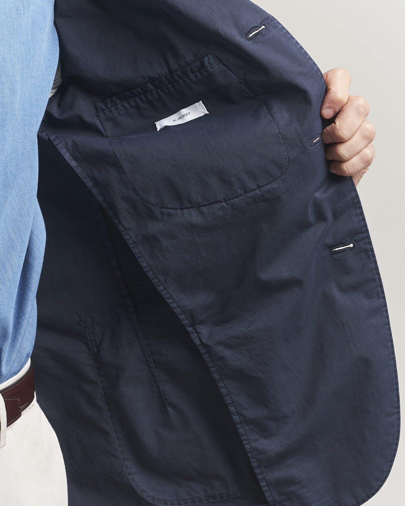 Uomini | Blazers | Boglioli | K Jacket Supima Cotton Blazer Navy